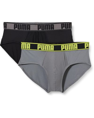 PUMA Active Brief 2P Packed sous-vêtement de Sport - Gris