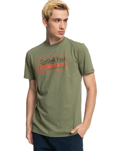 Quiksilver Mountain Script Ss T-shirt - Green