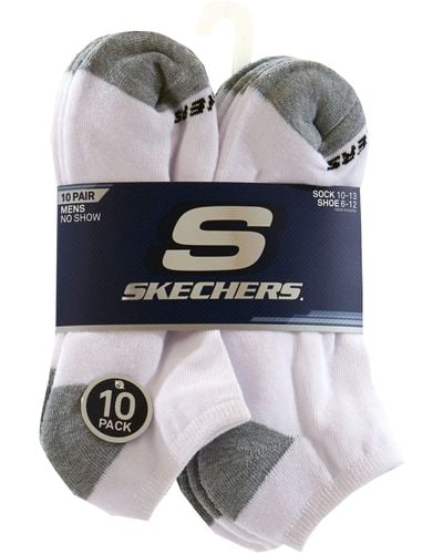 Skechers 10 Pack No Show Socks - White
