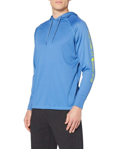 Carhartt S Force Fishing Graphic Long-Sleeve T-Shirt Hooded Sweatshirt - Blau