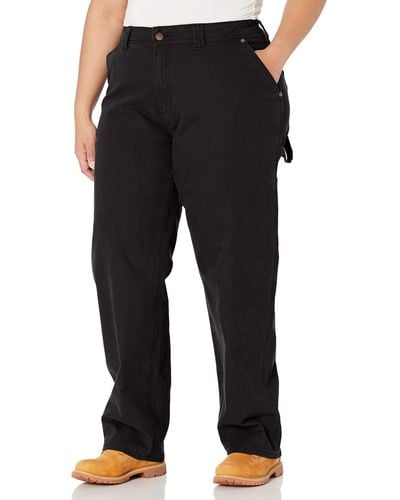 Dickies Plus Size Relaxed Straight Carpenter Duck Pant - Black