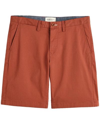 GANT Slim Twill Klassische Shorts - Orange
