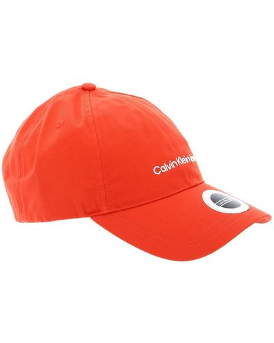Calvin Klein J Institutional Cap Coral Orange - Rot