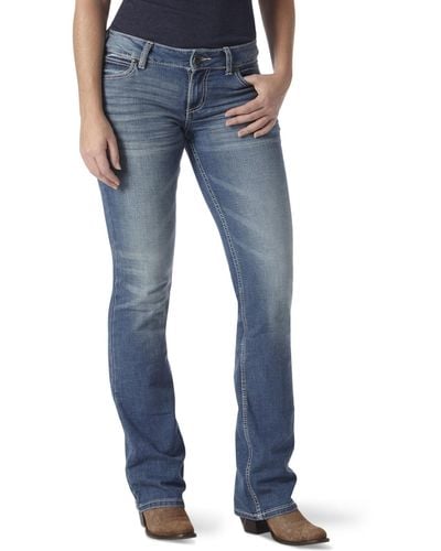 Wrangler Retro Sadie Low Rise Stretch Boot Cut Jeans - Blau