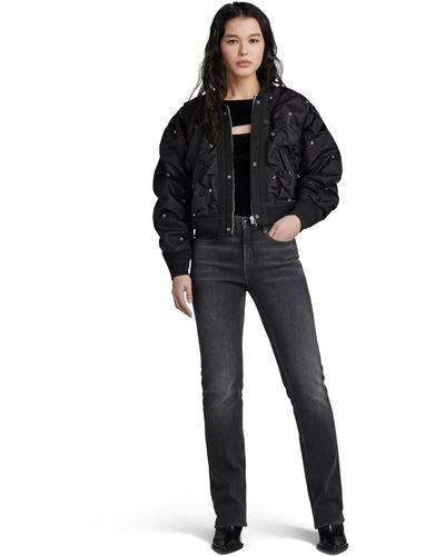 G-Star RAW Cropped Party Bomber - Black