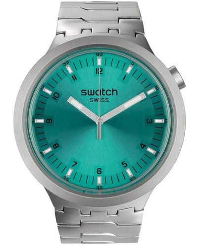 Swatch Quarz Uhr mit Edelstahl Armband SB07S100G - Grün
