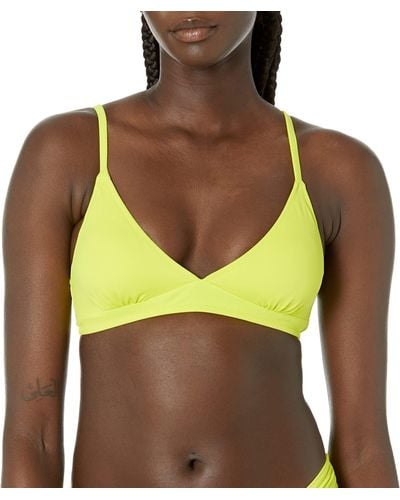 Amazon Essentials Haut de Maillot de Bain Bikini Classique Soutien Léger - Jaune