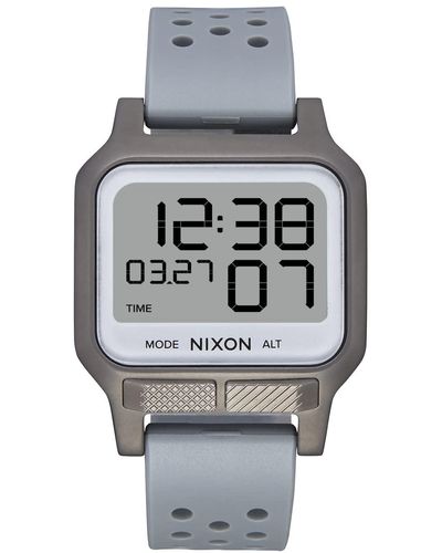 Nixon Digital Watch For And - 100m Water Resistant Exercise Workout And Running Watch - S Ultra Thin Lightweight Sport Watches - Grey