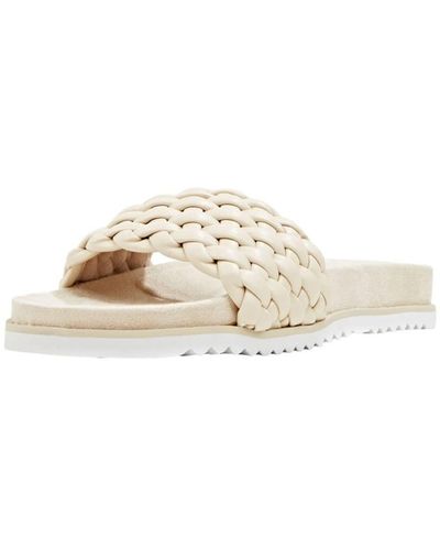 Esprit Slippers Met Gevlochten Bandjes - Wit