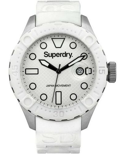 Superdry Reloj Analógico para Hombre de Cuarzo con Correa en Ninguno SYG140W - Metálico