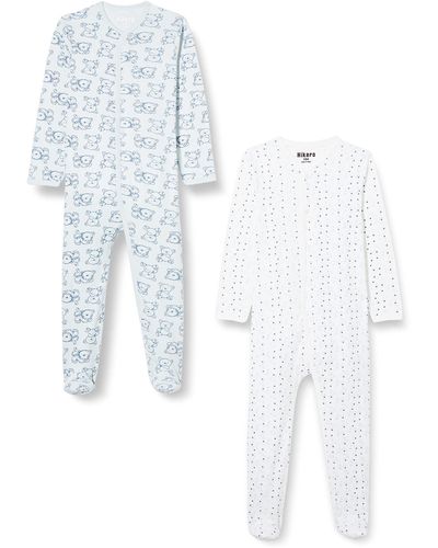 HIKARO Care, Pijama Bebe, Lightblue - Blanco