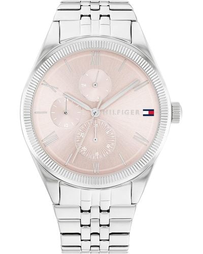 Tommy Hilfiger Multifunction Stainless Steel Case And Link Bracelet Watch - White