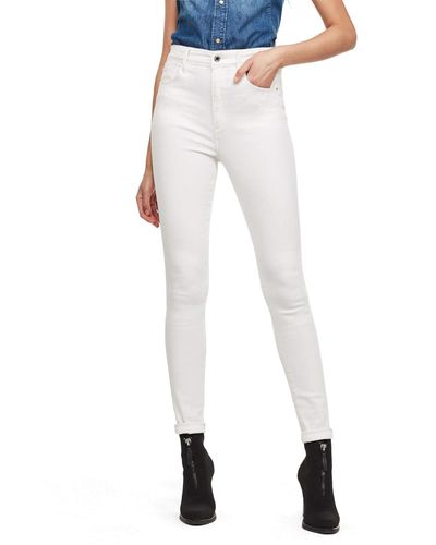 G-Star RAW Jeans Kafey Ultra High Skinny - Blanco