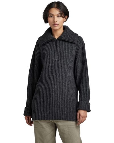 G-Star RAW Skipper Loose Knitted Pullover - Black
