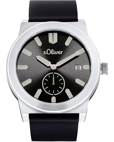 S.oliver - Lyst DE Quarz in Edelstahl aus für Armband Nylon Armbanduhr 2034602 mit | Herren Grün