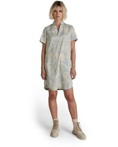 G-Star RAW Millery V Neck Shirt Dress SS Vestito - Multicolore