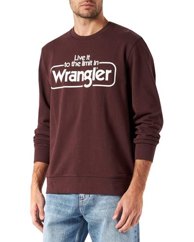 Wrangler Seasonal Crew Sweatshirts - Red