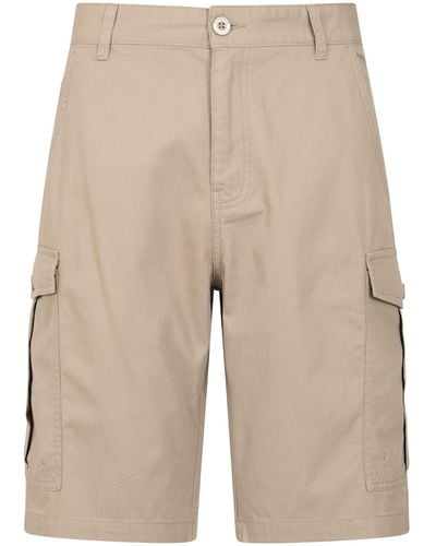 Mountain Warehouse Shorts durevoli del carico del Cotone della saia di - Neutro