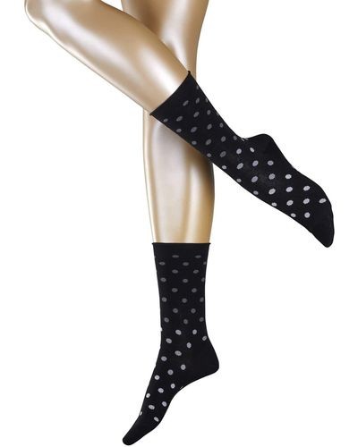 Esprit Multicolour Dot Calcetines Mujer Algodón Negro Blanco Más Colores Calcetines Con Resistencia A Poner Para Verano Con Zapatillas - Azul