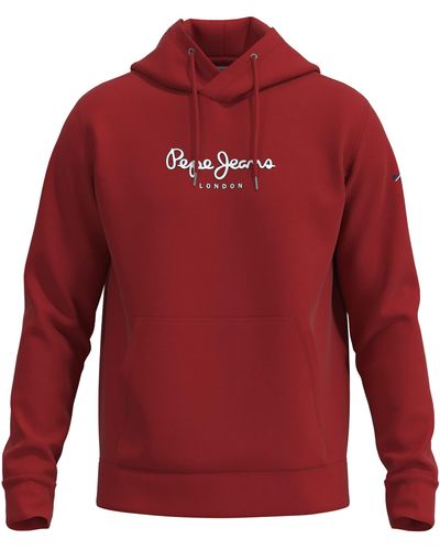 Pepe Jeans Edward Hoodie Sweatshirt - Rood