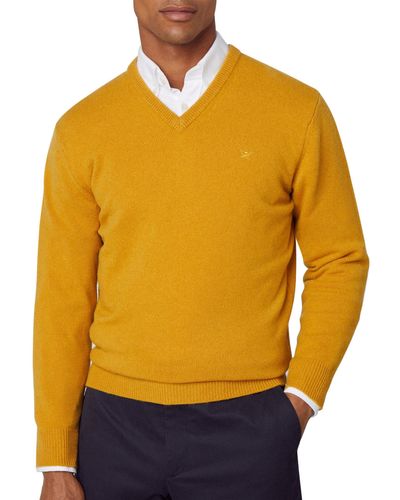 Hackett Hackett Hm703024 V Neck Sweater L - Orange