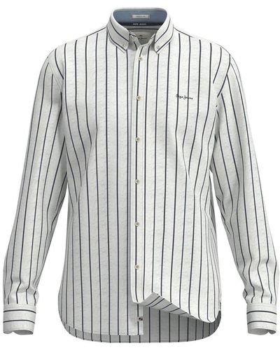 Pepe Jeans Crovie Long Sleeve Shirt M - Bianco