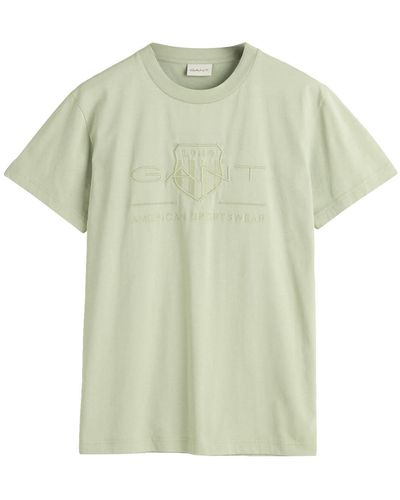 GANT Reg Tonal Shield Ss T-shirt - Green