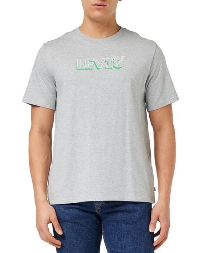 Levi's Ss Relaxed Fit Tee T-shirt Nen - Grijs