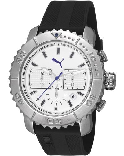 PUMA Armbanduhr XL Gallant Chronograph Quarz Plastik PU103561002 - Grau