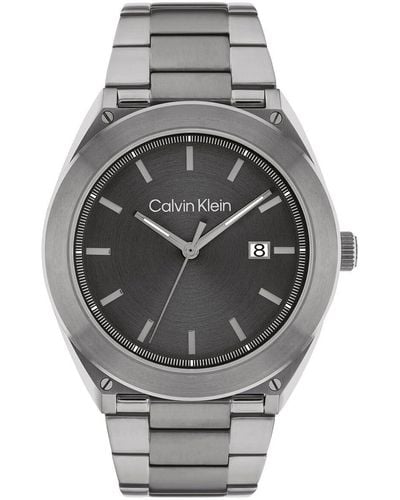 Calvin Klein Reloj Analógico de Cuarzo para hombre con Correa en Acero Inoxidable Gris - 25200197