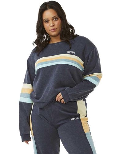 Rip Curl Surf Revival Panelled Crew - Navy, One Colour, M - Blue