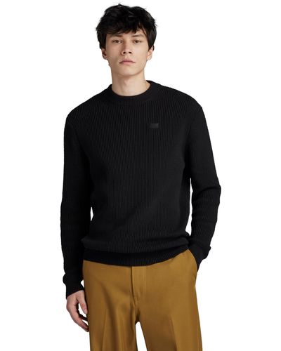 G-Star RAW Pullover Knitted Sweater Donna ,Nero