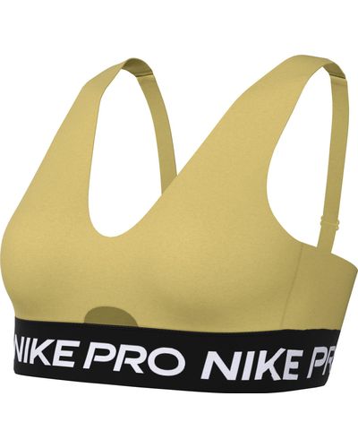 Nike Damen Pro Indy Plunge Bra SW Soutien-Gorge de Sport - Jaune