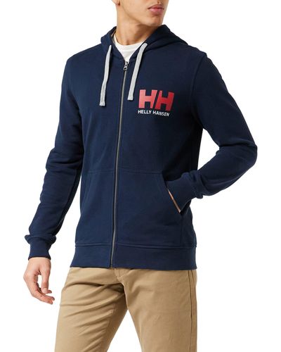 Helly Hansen Hh Logo Full Zip Hoodie Navy - Blue