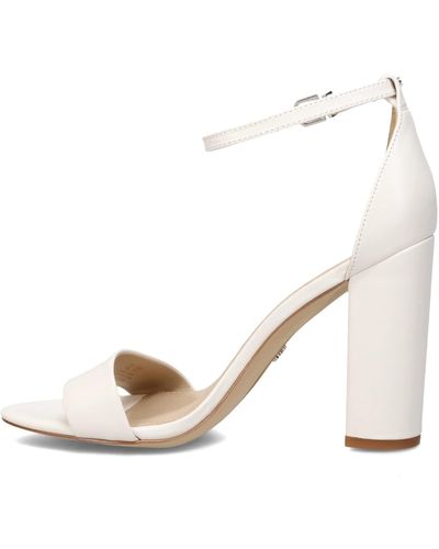 Sam Edelman Womens Yaro Heeled Sandal Bright White 9 M - Natural
