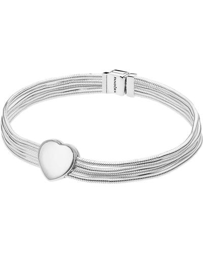 PANDORA Bracelet pour Argent Sterling 925 75342-18 18 cm - Blanc