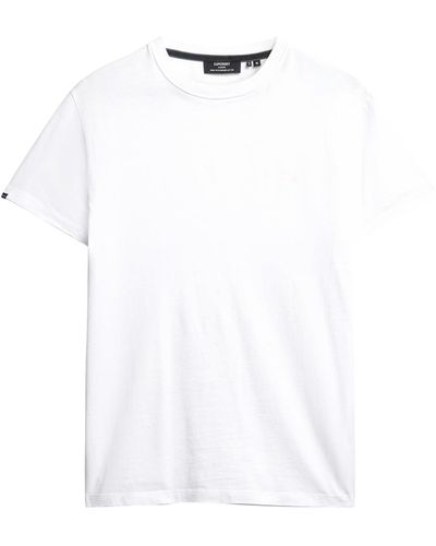 Superdry Essential T-Shirt aus Bio-Baumwolle mit Micro-Logo Optik/Optik XL - Weiß