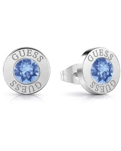 Guess Earrings Jewellery Shiny Crystals Ube78097 Brand - Black