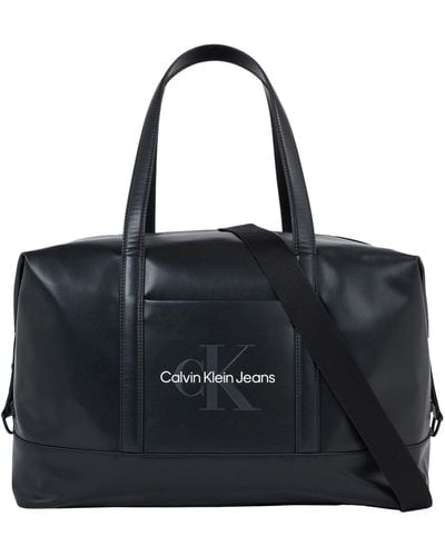 Calvin Klein Jeans Duffle Bag Tasche Monogram Soft Handgepäck - Schwarz