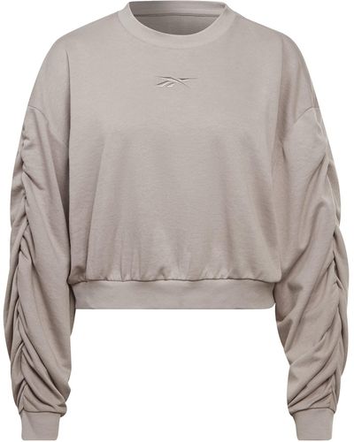 Reebok S Knit Fashion Cover Up Sweatshirt - Grey