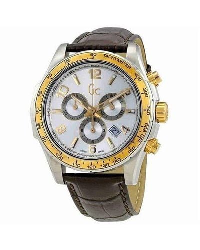 Guess Chronograaf Kwarts Horloge Met Lederen Armband X51005g1s - Bruin