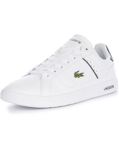 Lacoste Uomo Scarpe da Ginnastica in Pelle Europa PRO 123 1 SMA - Bianco