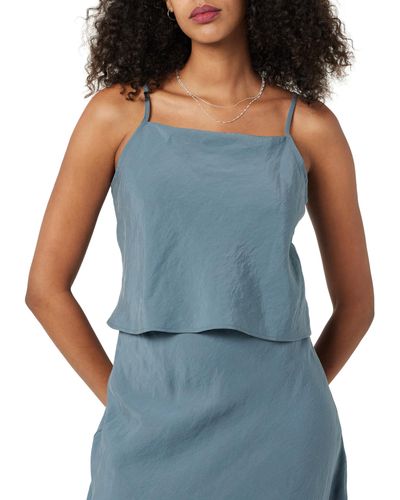 The Drop Helia Relaxed Cropped Tank Top - Blue