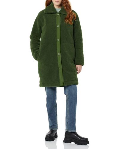 Amazon Essentials Oversized Teddy Sherpa Coat - Green