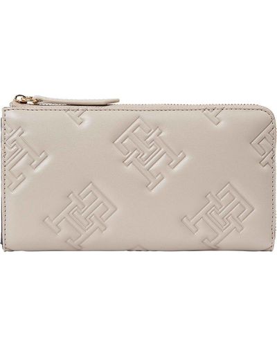 Tommy Hilfiger Large Wallet Art Aw0aw15756 - Natural