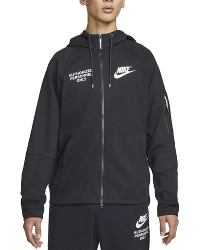 Nike Felpa da Uomo con Cappuccio e Zip Sportswear Nera Taglia XXL cod DM6548-010 - Blu