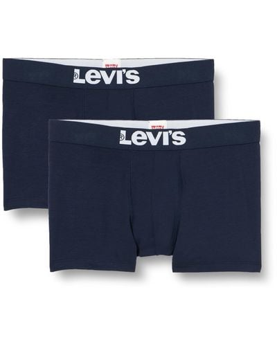 Levi's 4-Pack Levis Solid Basic Boxer Brief Boxershorts Underwear Pants - Bleu