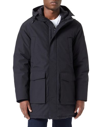 Replay Winter Jacket With Hood - Blue