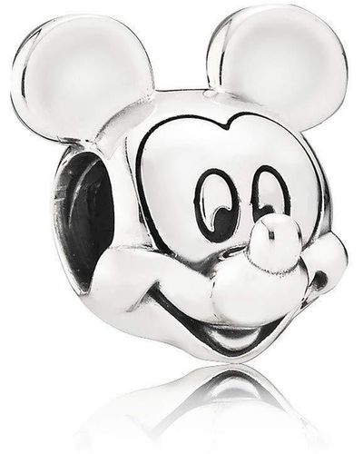 PANDORA Charm aus Sterlingsilber mit Mickey-Motiv - Weiß