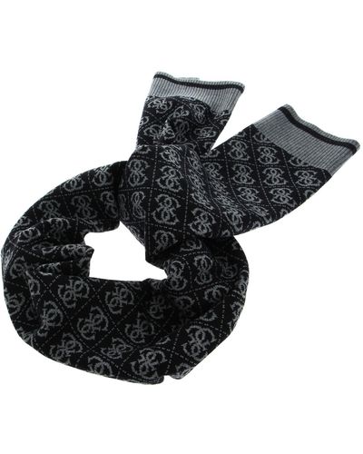 Guess All Over Jeans Logo Scarf - Black